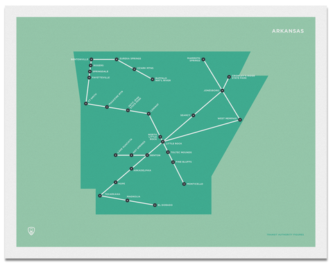 Arkansas Schematic Map