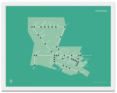 Louisiana Schematic Map