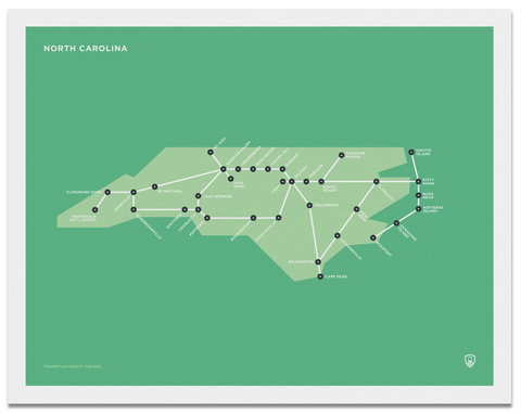 North Carolina Schematic Map