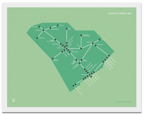 South Carolina Schematic Map