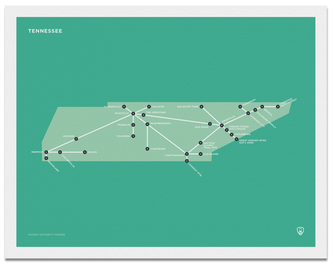 Tennessee Schematic Map