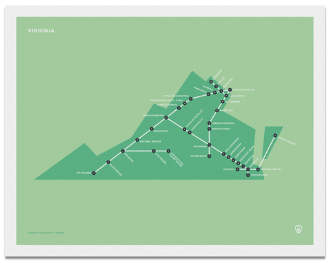 Virginia Schematic Map