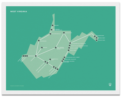 West Virginia Schematic Map