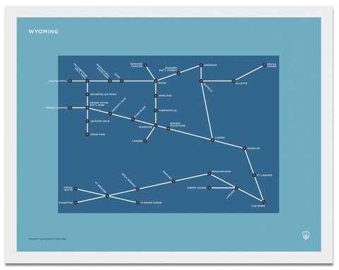Wyoming Schematic Map