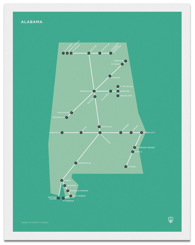 Alabama Schematic Map
