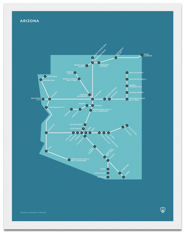 Arizona Schematic Map
