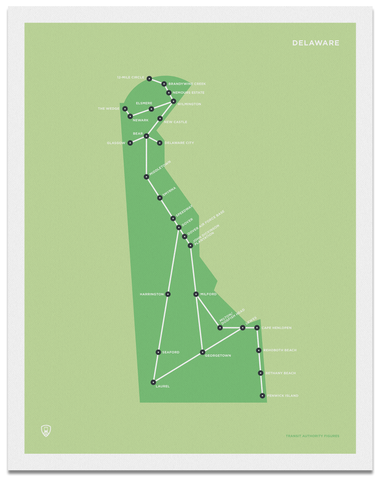 Delaware Schematic Map