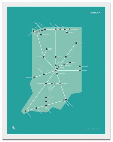 Indiana Schematic Map
