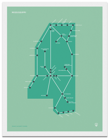Mississippi Schematic Map