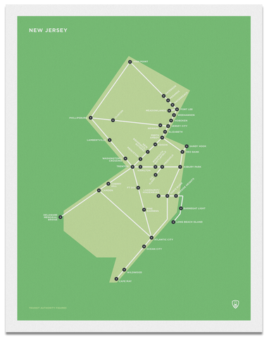 New Jersey Schematic Map
