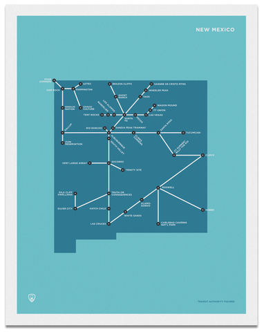 New Mexico Schematic Map