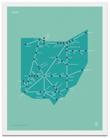 Ohio Schematic Map