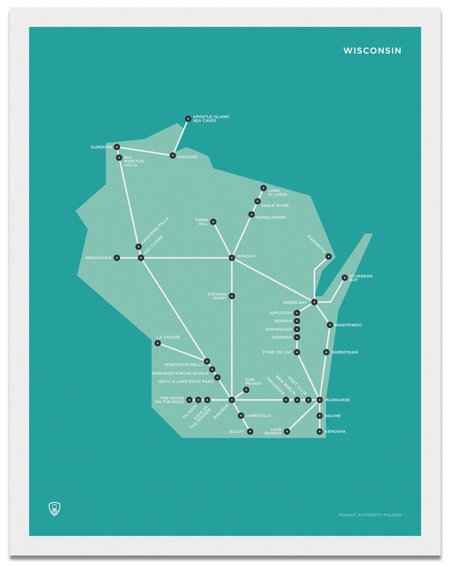 Wisconsin Schematic Map