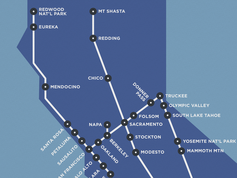 California Schematic Map