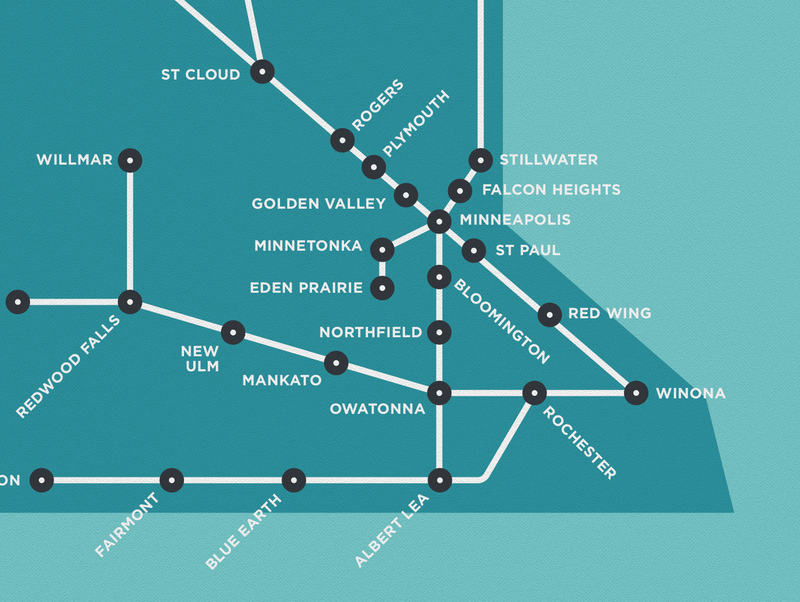 Minnesota Schematic Map