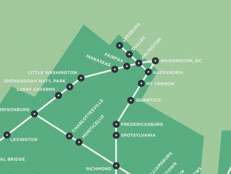 Virginia Schematic Map