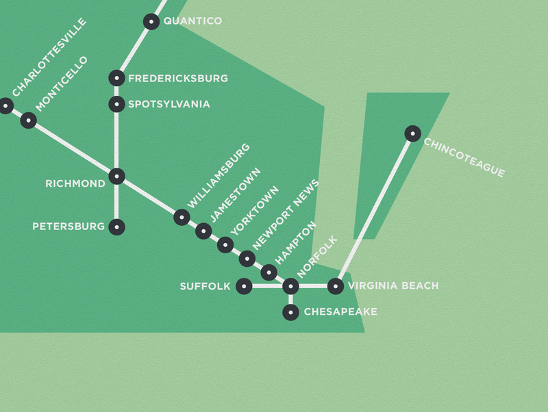 Virginia Schematic Map