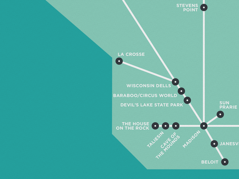 Wisconsin Schematic Map